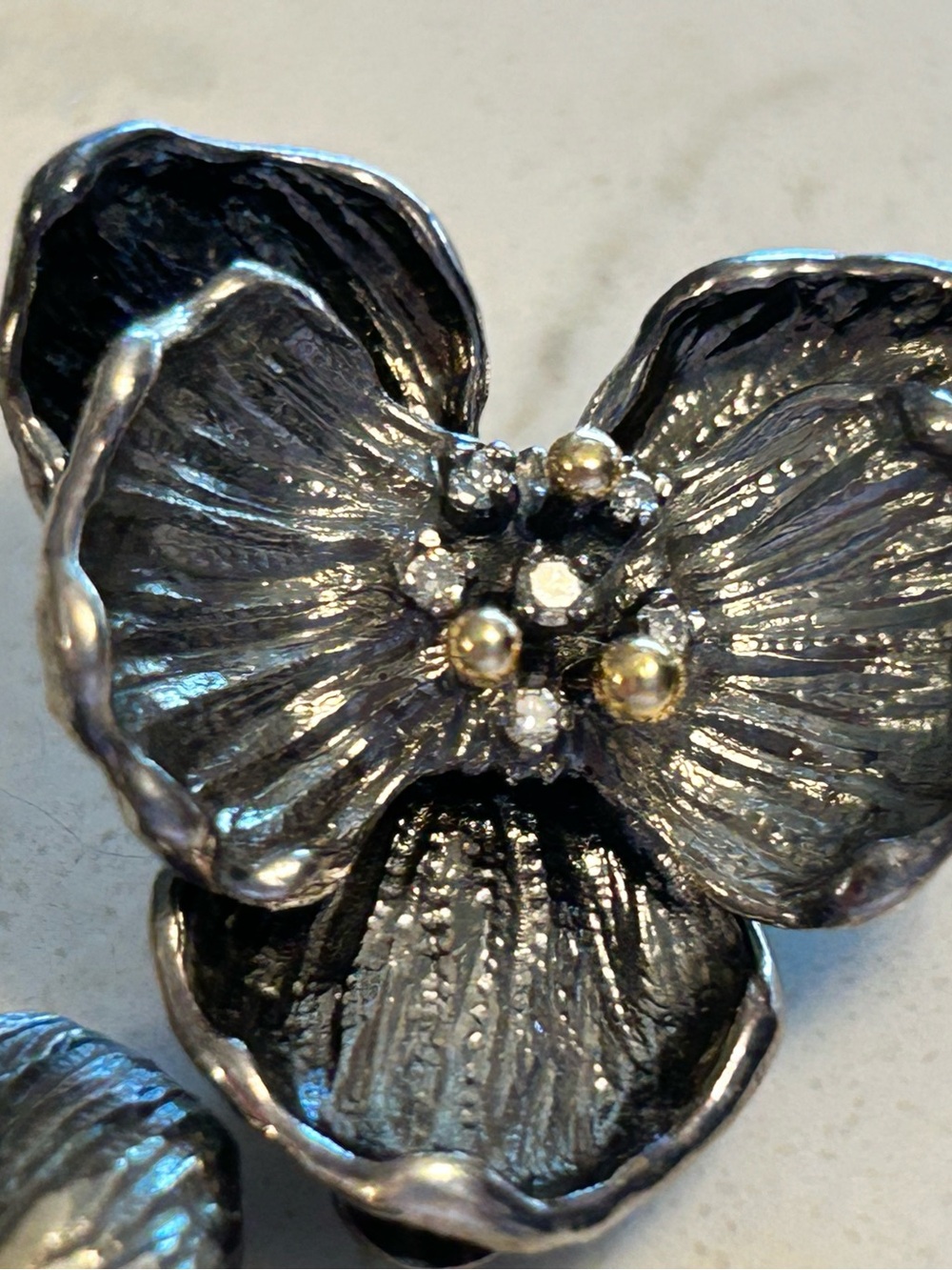 Michael Aram Pearl Multi-Strand Silver Necklace with Diamond Accents & Orchids - Picture 9 of 16